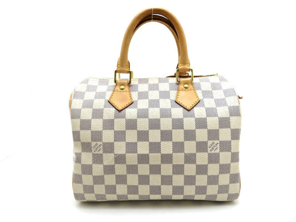 LOUIS VUITTON Speedy Damier Azur White